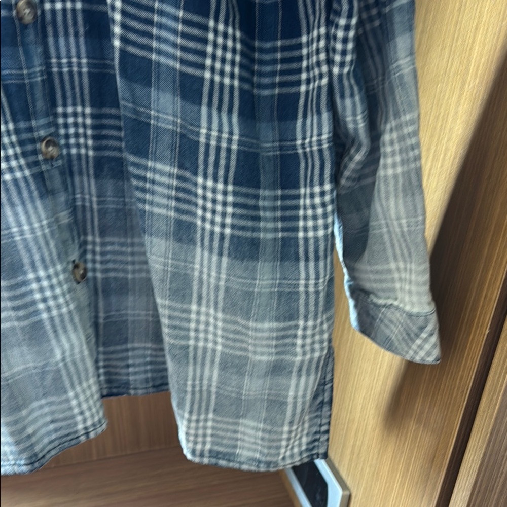 NWT 🌸 J Jill Blue and White Plaid Tunic Size Large - Picture 4 of 10